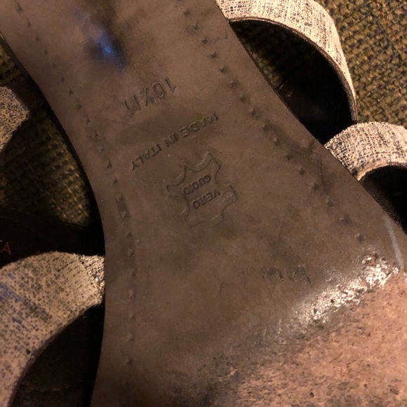 DONALD J PLINER Dragonfly Jeweled Kitten Heel Sandals Violeta Pewter Sz 10.5 M - Picture 8 of 14